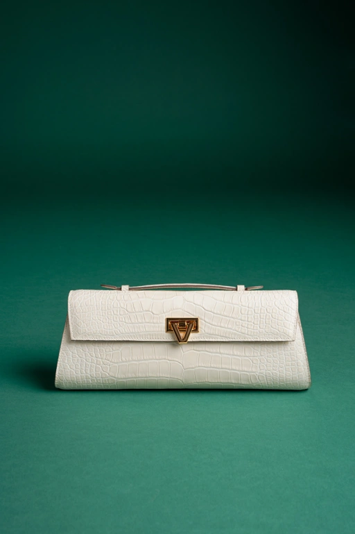 Image of Davi Bag Exotic Blanc Crocodile (Kiki Series) - PRE-ORDER STARTS SHIPPING FEBRUARY 2026