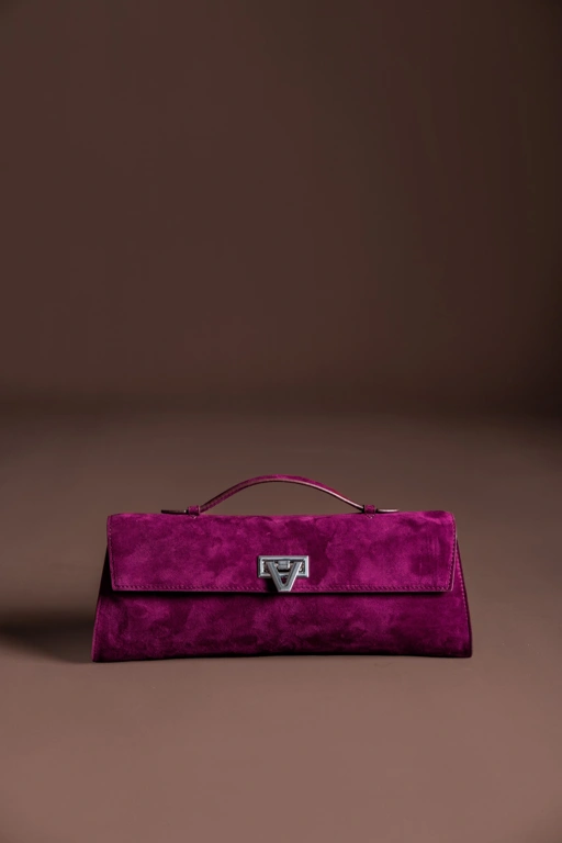 Image of Davi Bag Mulberry Velvet SILVER Hardware - READY STOCK