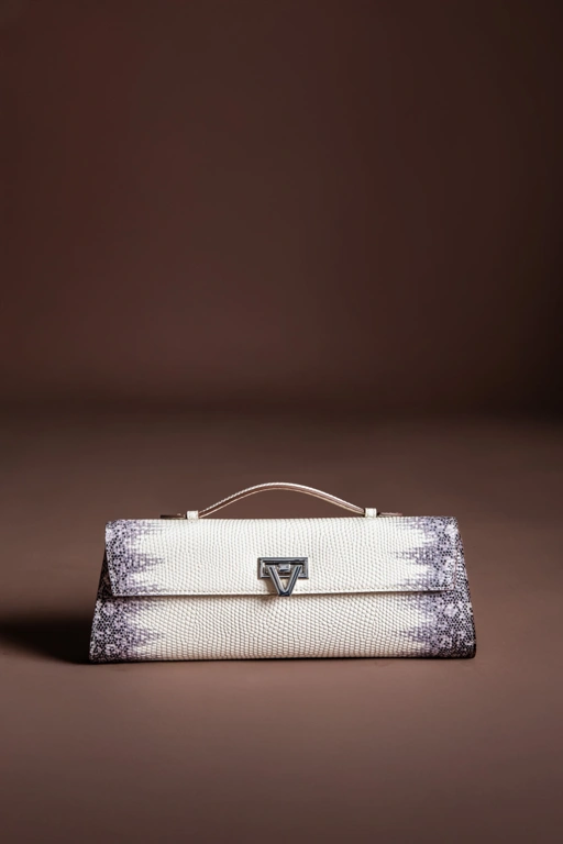 Image of Davi Bag Lizard Stamp SILVER Hardware - READY STOCK