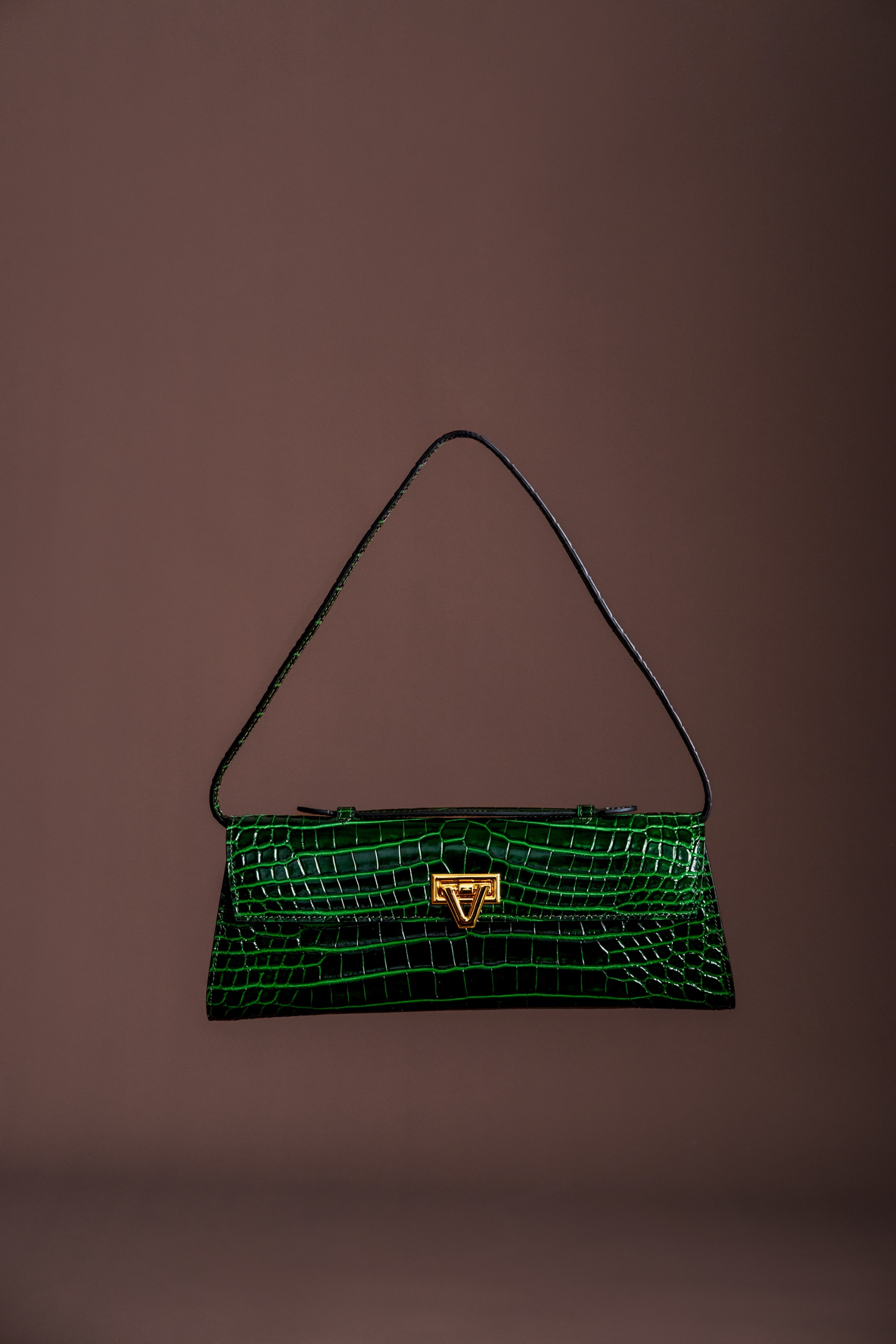 Davi Bag Pine Forest Crocodile Stamp GOLD Hardware - STARTS SHIPPING 14 SEPTEMBER 2026