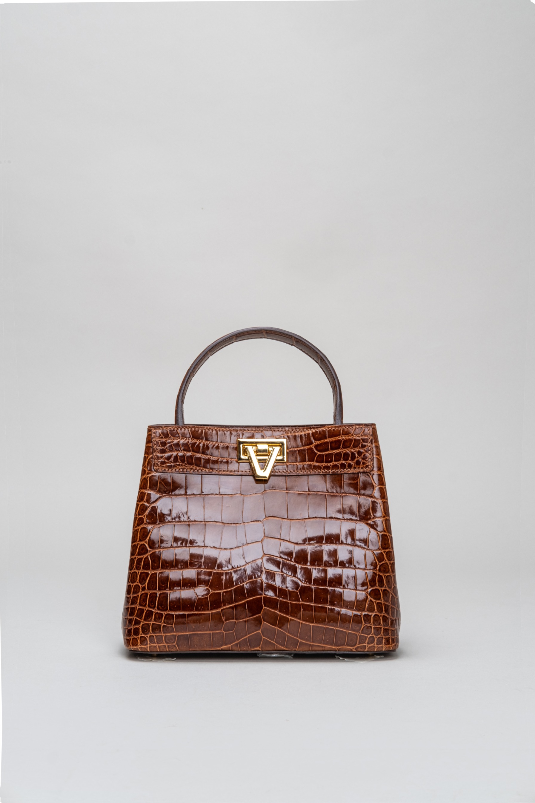 PO Exotic Croco Grizzly Choco - Sarah Bag start shipping End of July