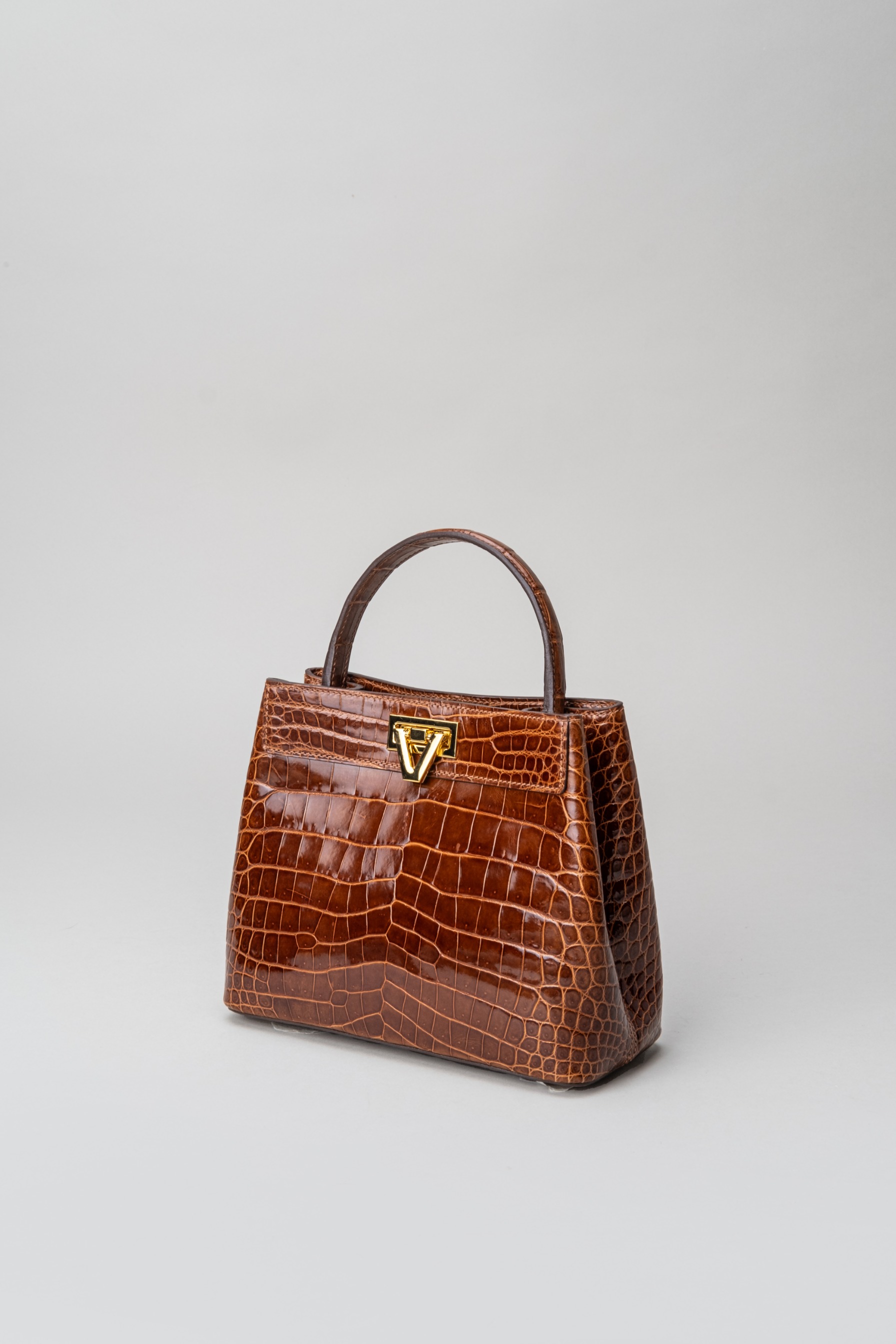 PO Exotic Croco Grizzly Choco - Sarah Bag start shipping End of July