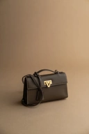 READY STOCK Heart Bag Taupe Swift Gold Buckle
