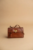 READY STOCK Heart Bag Chocolate Crocodile Stamp