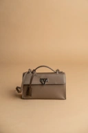 READY STOCK Heart Bag Taupe Swift Silver Buckle