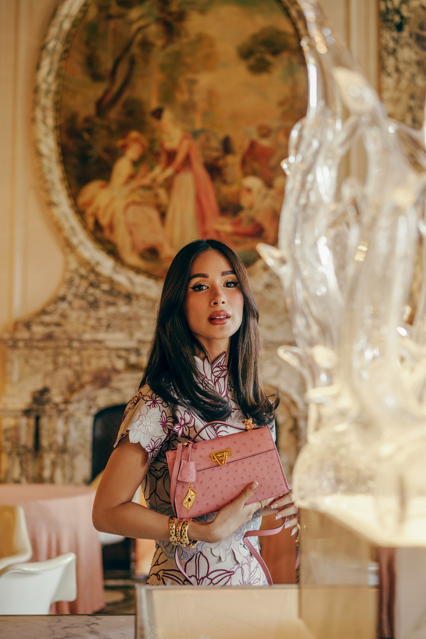 PO The Luxury Exotic Heart Bag - Sakura Ostrich Start Shipping AUGUST 2026