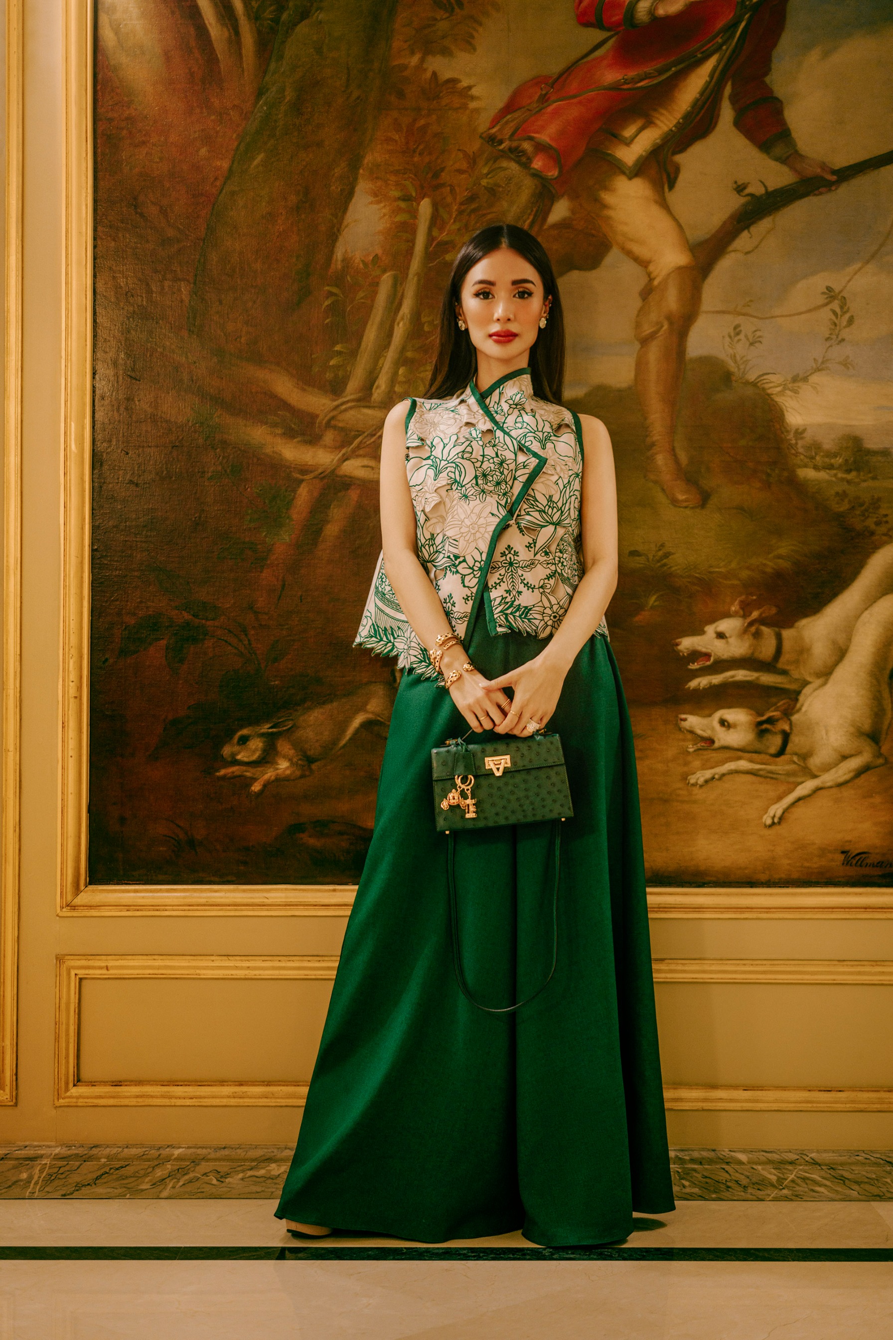 PO The Luxury Exotic Heart Bag - Jade Green Ostrich Start Shipping MAY 2026