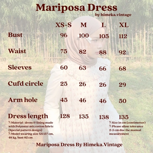 Image of Himeka Vintage - Mariposa Dress (special pattern) - Vintage Dress - Cottagecore Coquette Dress - Floral Dress