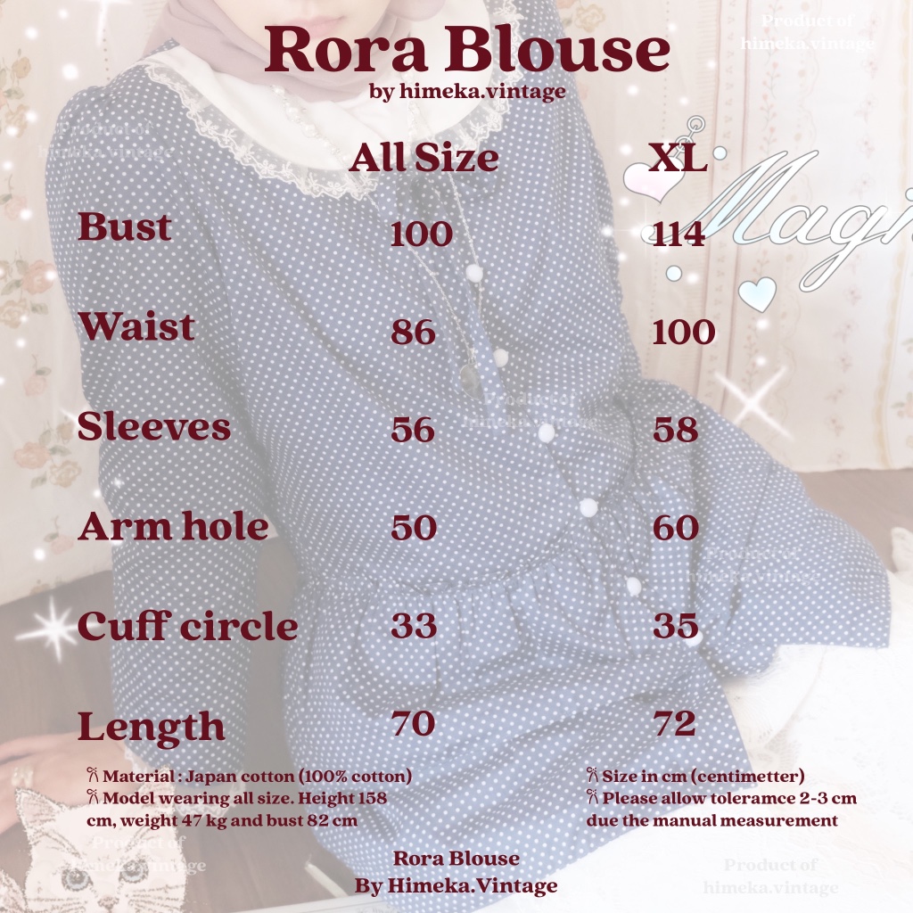 Rora Polkadot Cotton Blouse
