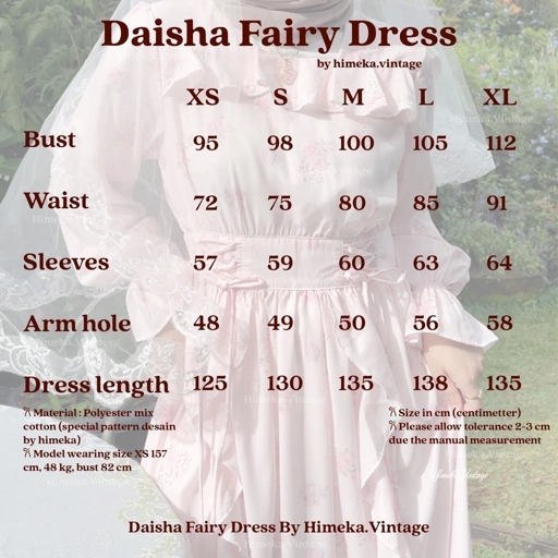 Image of Himeka Vintage -Daisha Fairy Dress (Special Pattern) - Vintage Dress - Coquette Cottagecore Dress - Fairy Dress