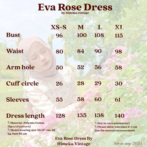 Image of Himeka Vintage - Evarose Dress (special pattern) - Raya Dress - Layered Dress -Vintage Dress - Cottagecore Dress - Coquette Dress
