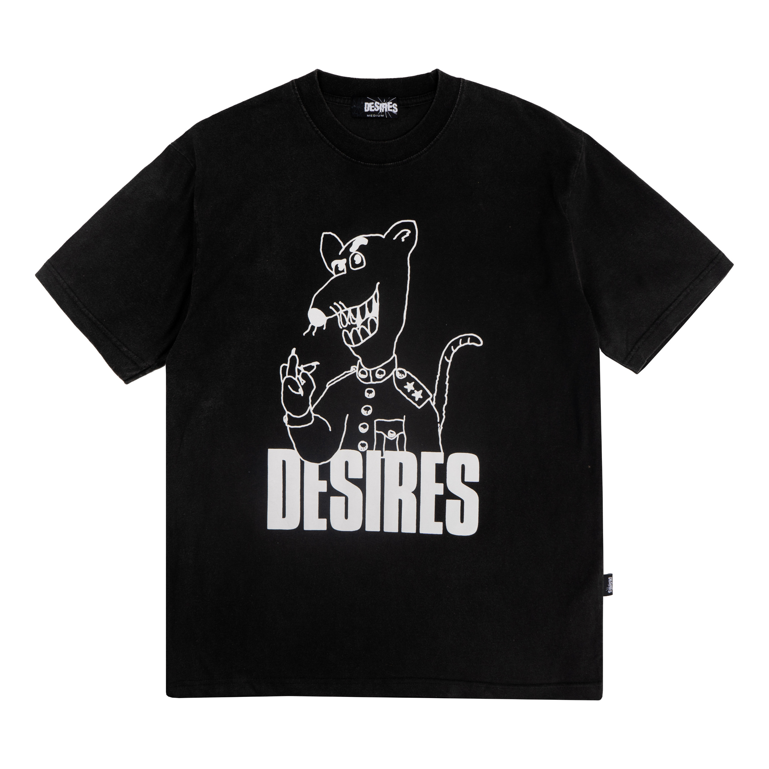 RAT TEES (WASHED BLACK)
