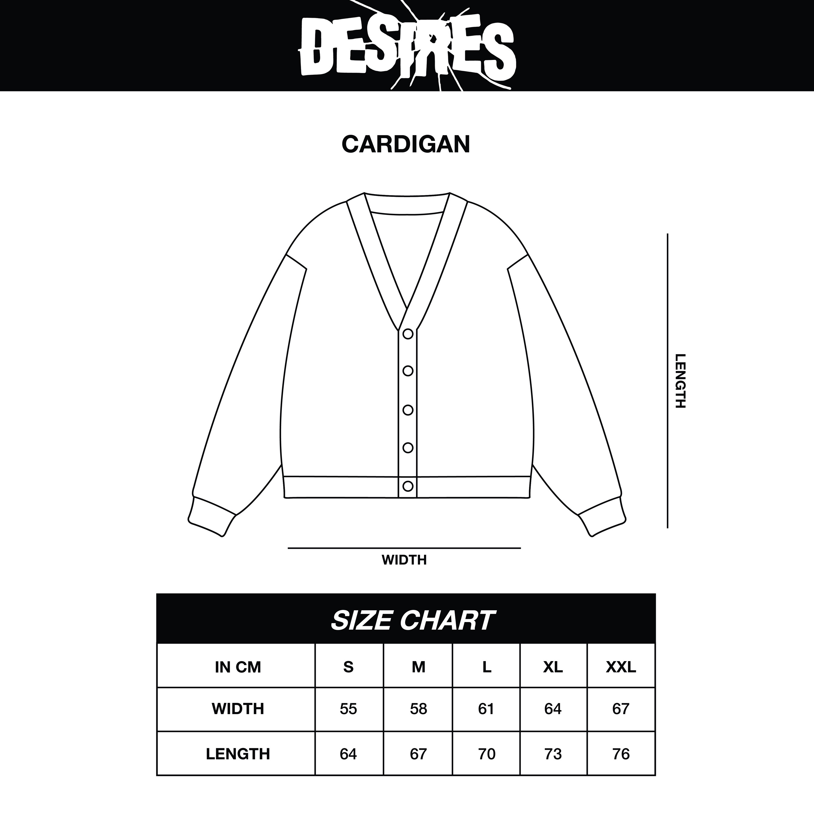 DESIRES - DISBOUND CARDIGAN CABLE KNITT
