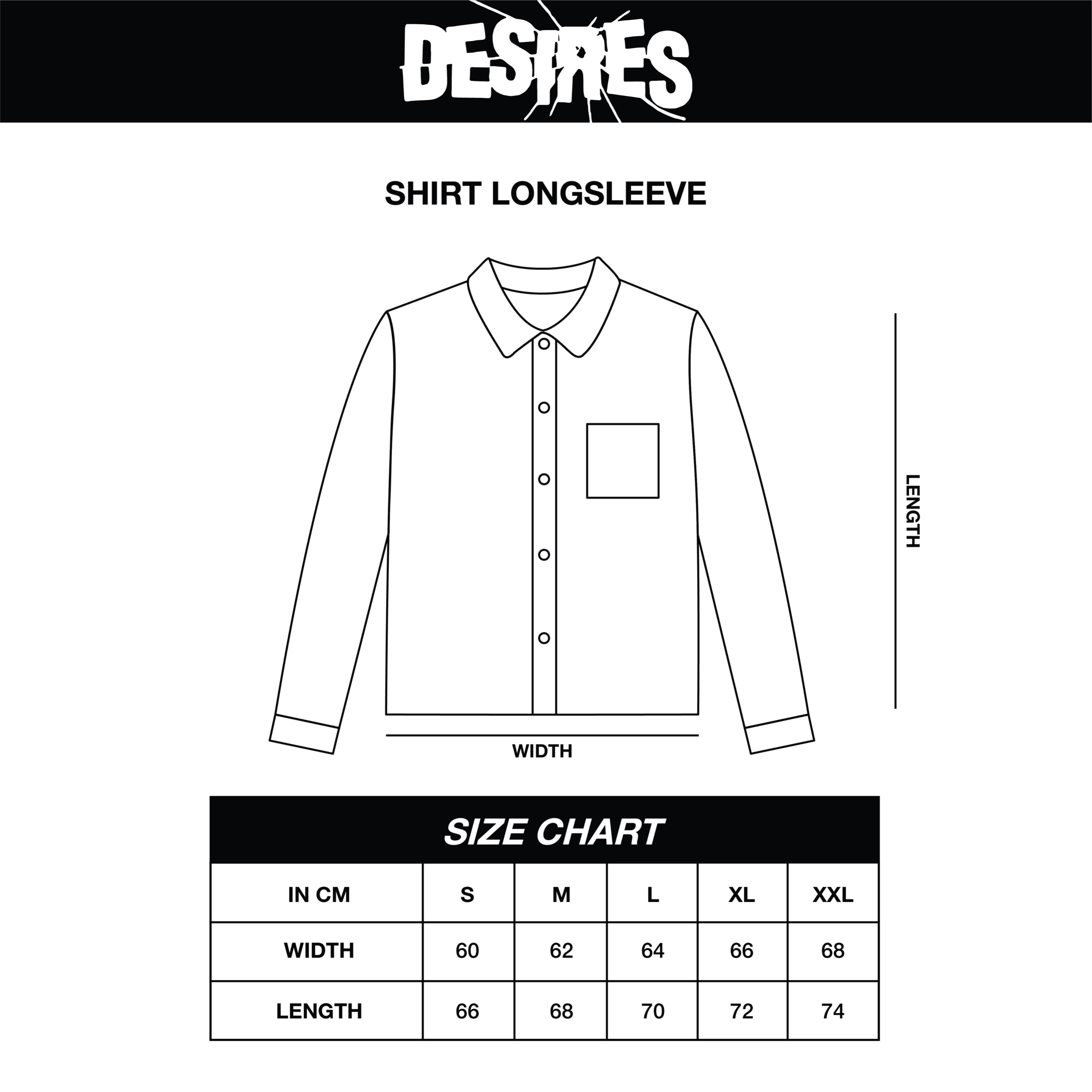 DESIRES - TRACE STRIPES LOGO (LONG SLEEVE)