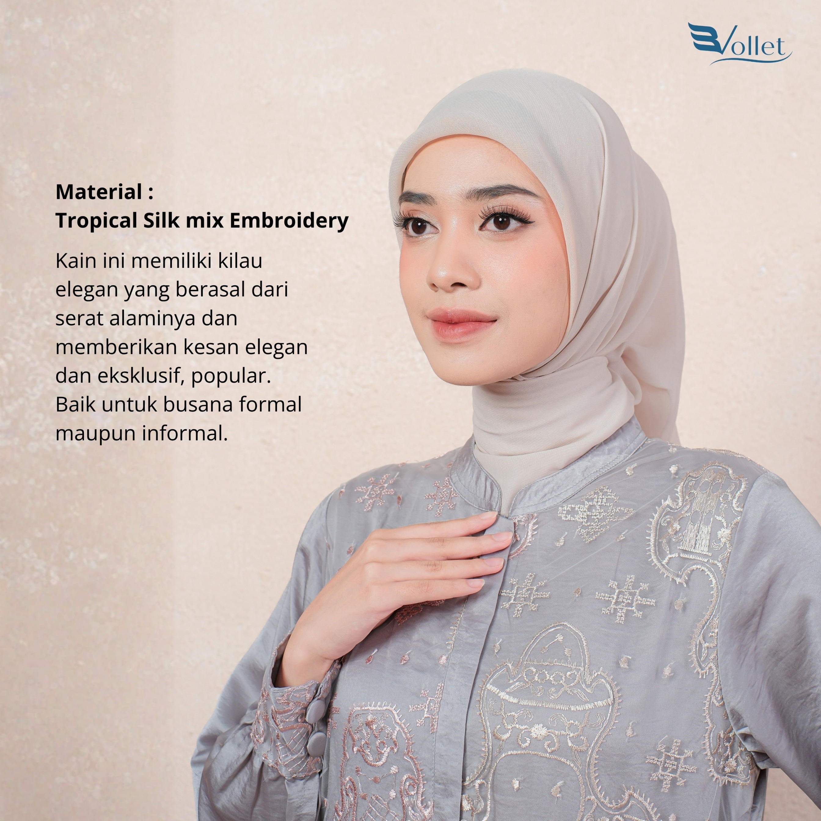 EVOLLET | SYNCI DRESS [GAMIS ONLY] – Gamis Terkini, Brukat, Kondangan, Mewah