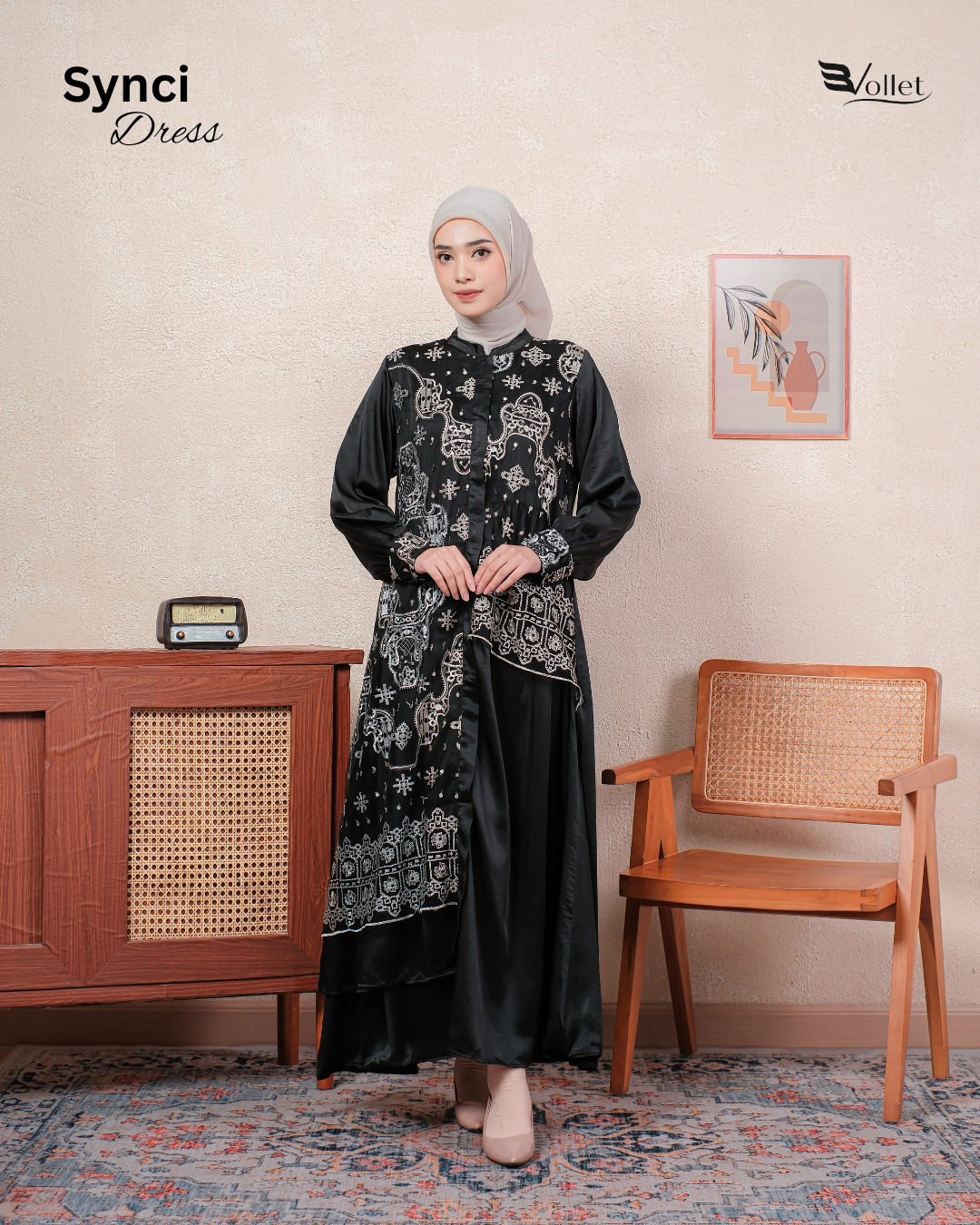 EVOLLET | SYNCI DRESS [GAMIS ONLY] – Gamis Terkini, Brukat, Kondangan, Mewah