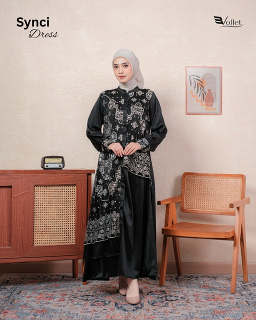 Image of EVOLLET | SYNCI DRESS [GAMIS ONLY] – Gamis Terkini, Brukat, Kondangan, Mewah
