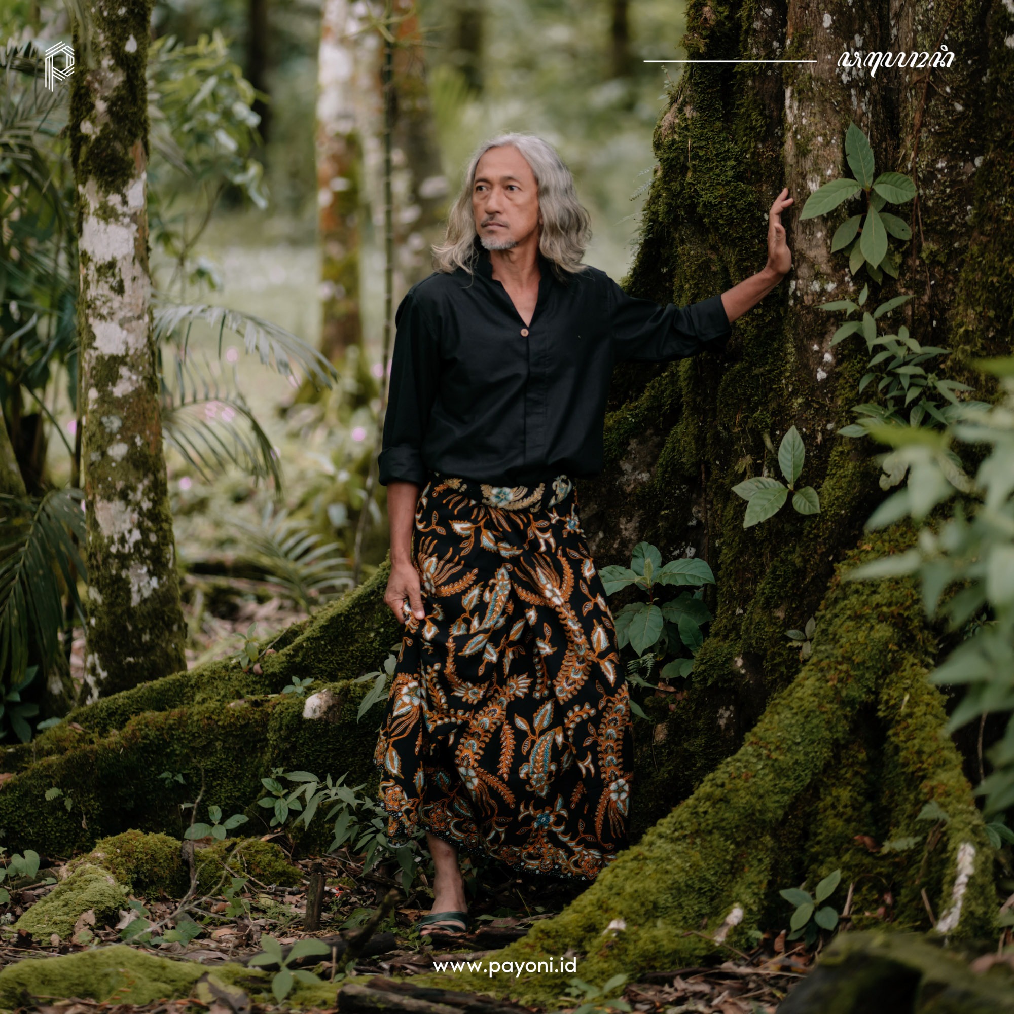 Sarung Bayan - Hitam Soga Hijau