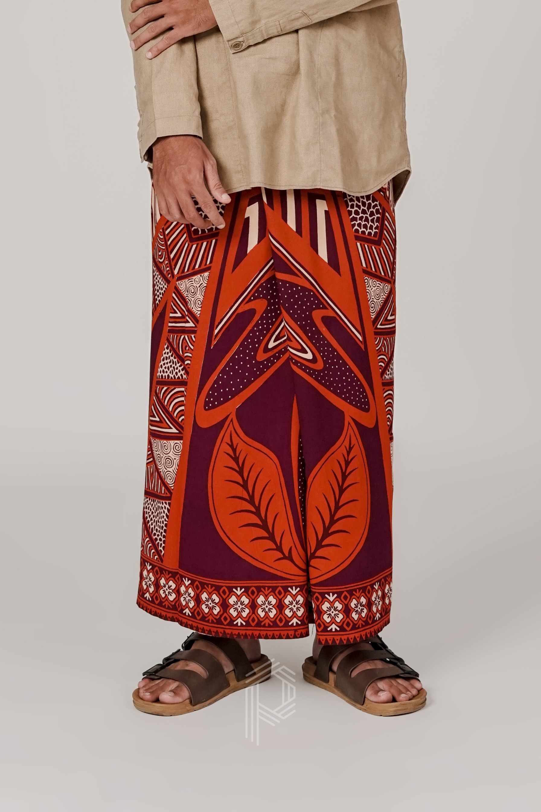 Sarung Linangkung - Burgundy Terracotta