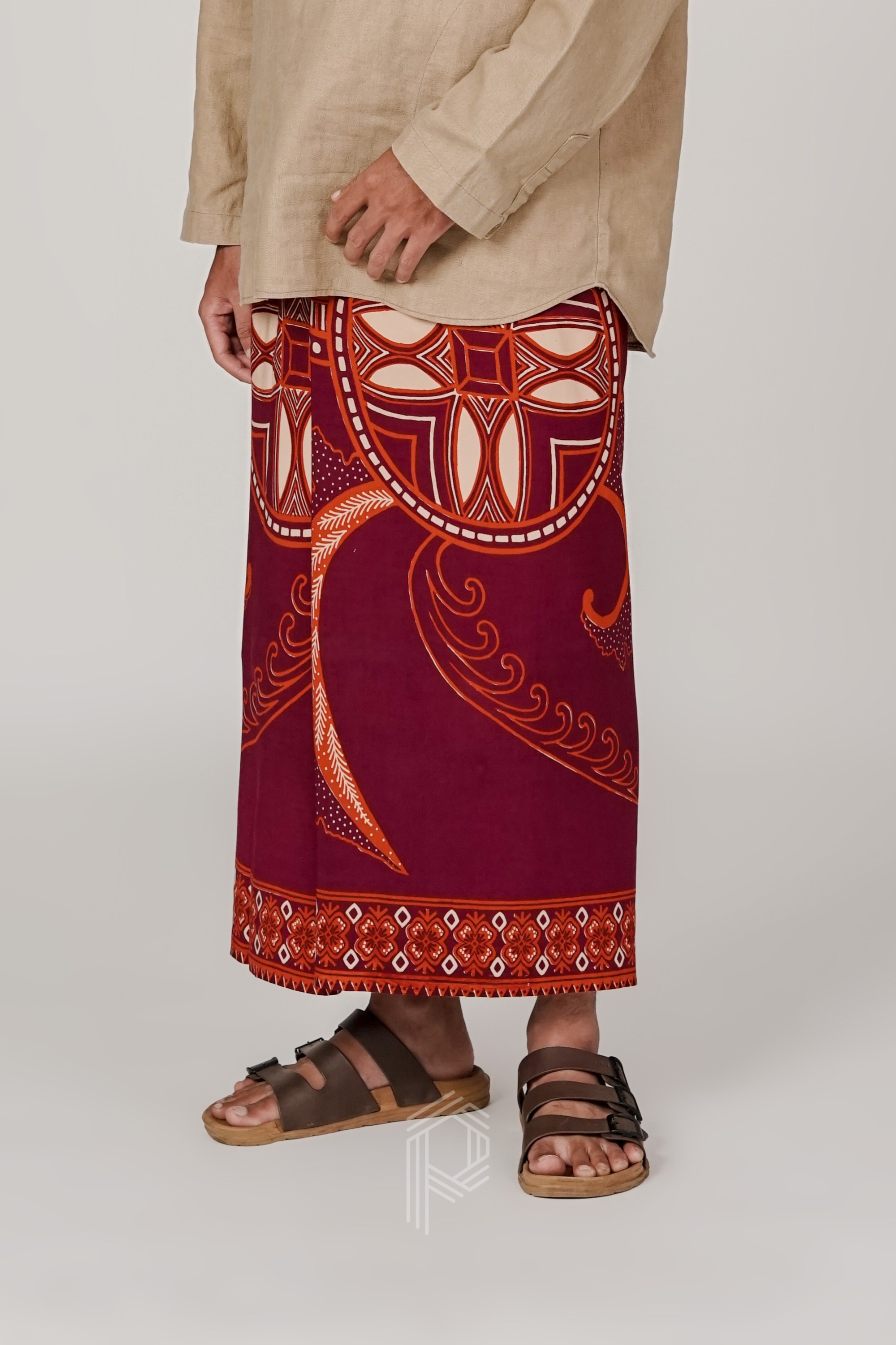 Sarung Kenduren - Burgundy Terracotta