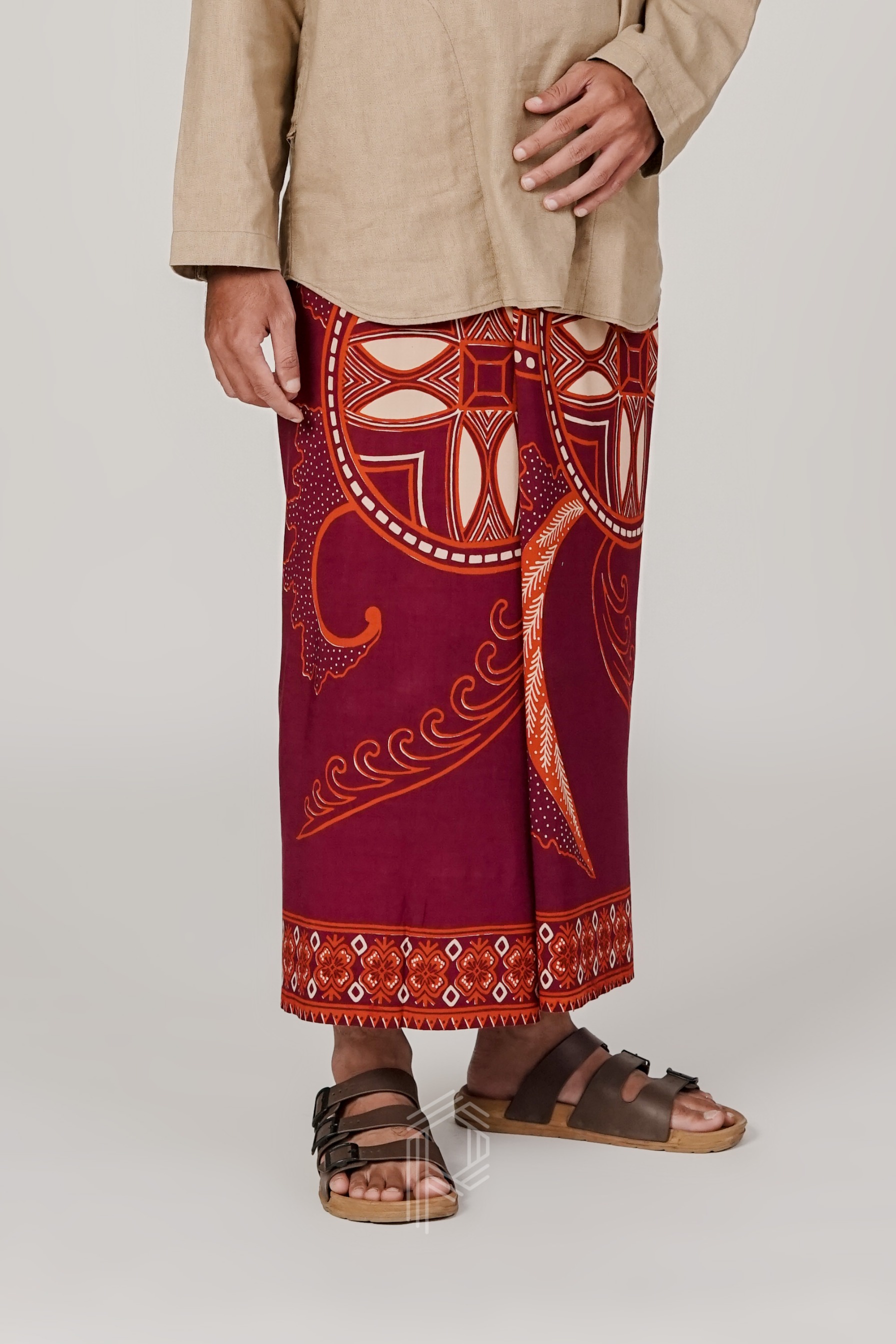 Sarung Kenduren - Burgundy Terracotta
