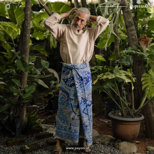 Image of Sarung Sunyata - Biru Laut