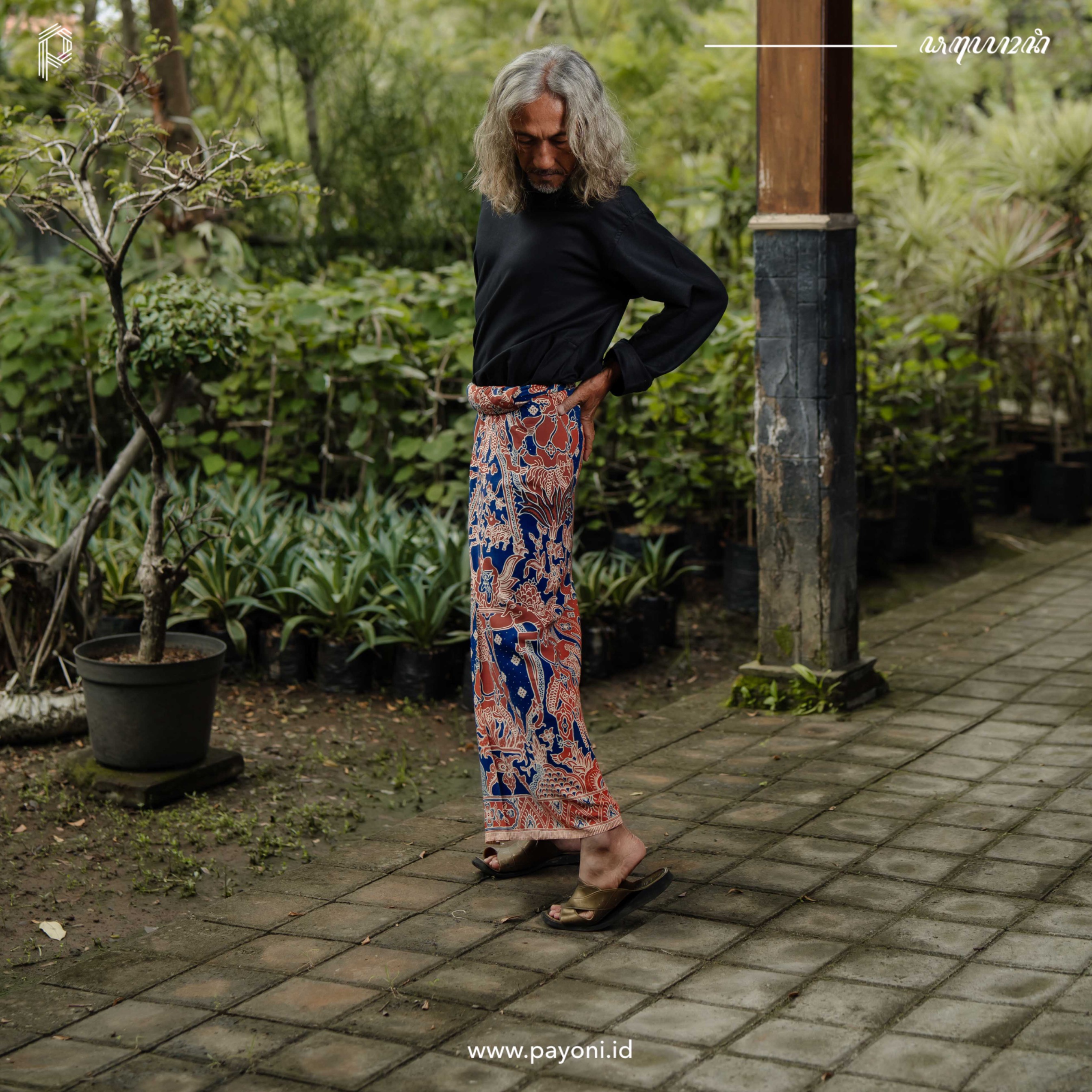 Sarung Arjava - Jingga Biru