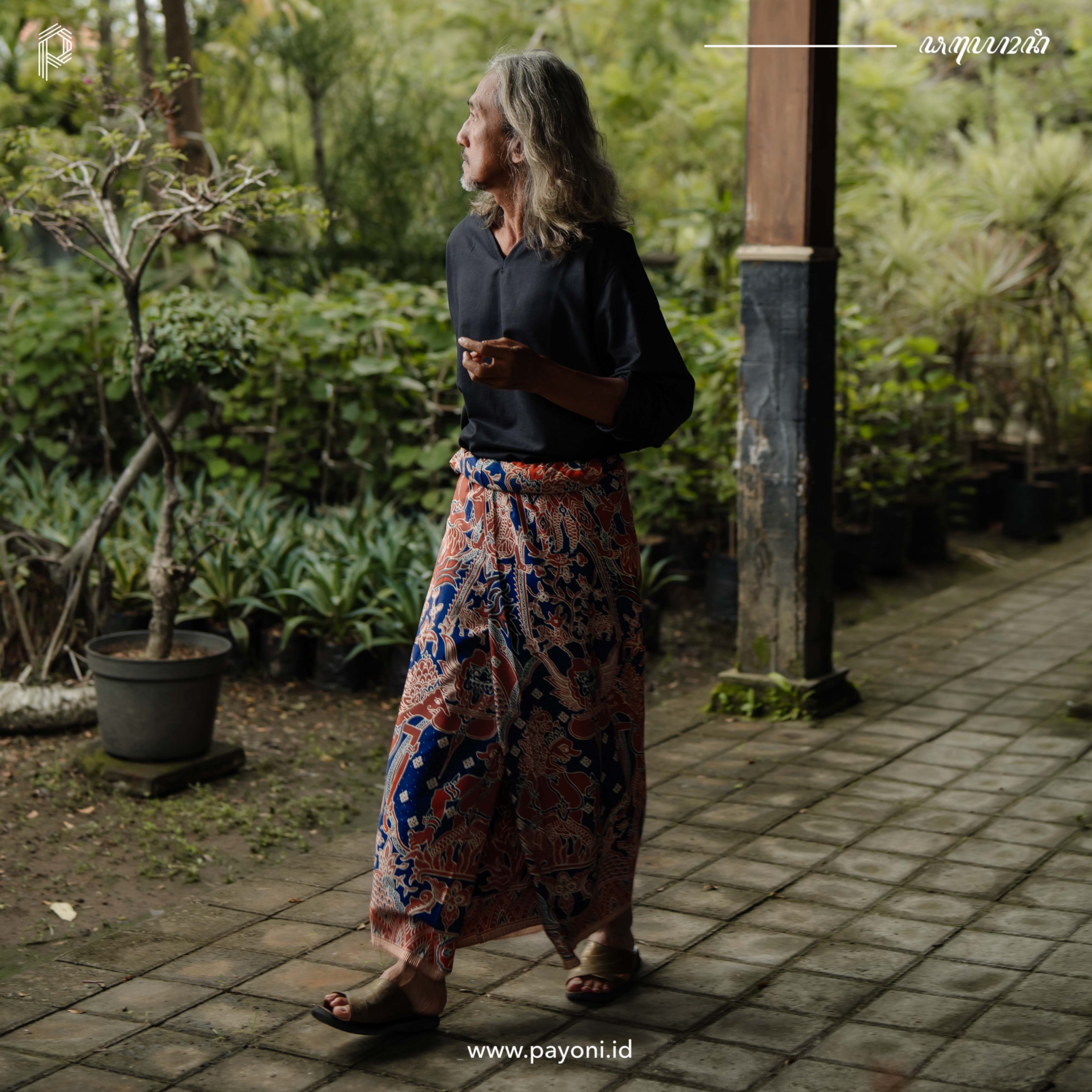 Sarung Arjava - Jingga Biru