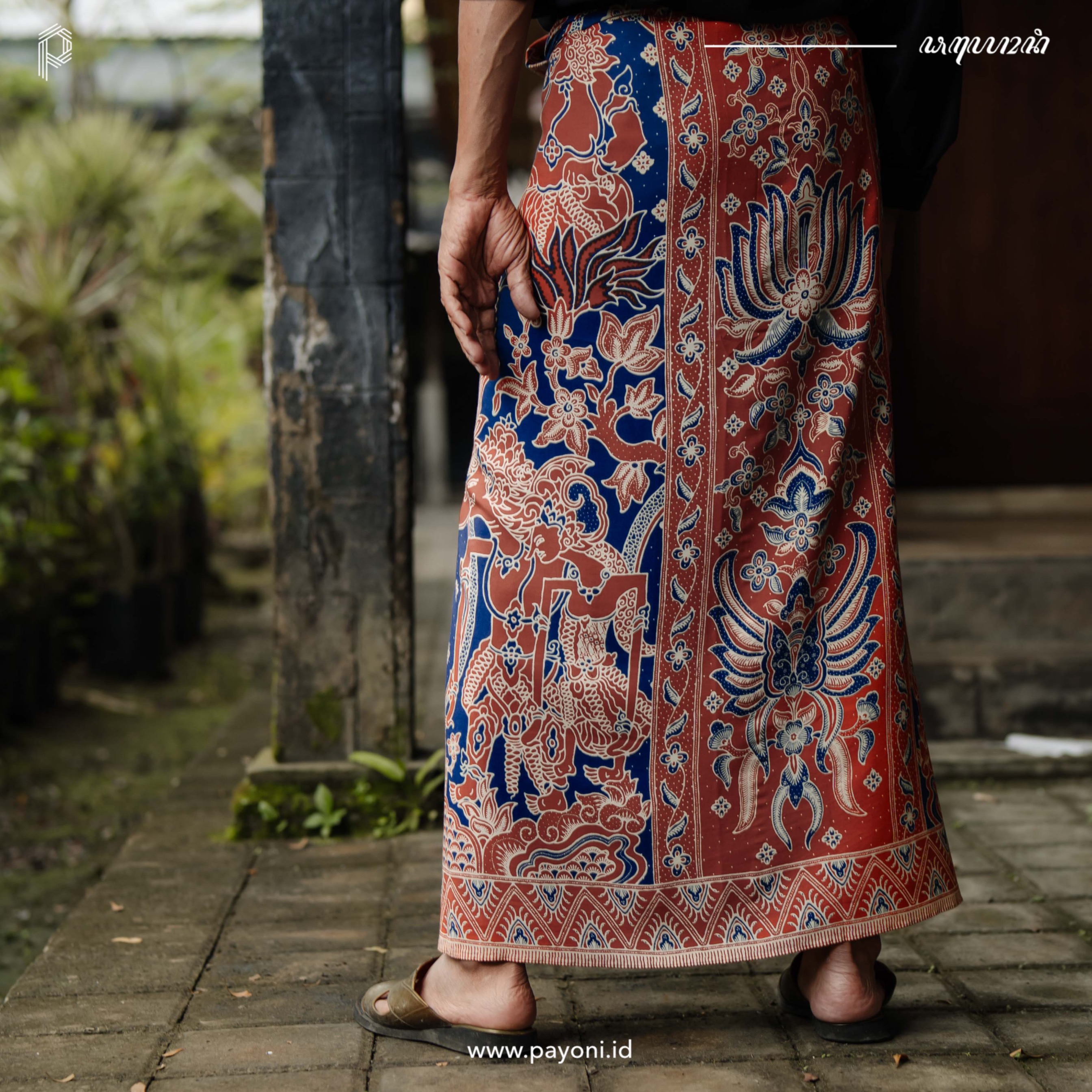 Sarung Arjava - Jingga Biru