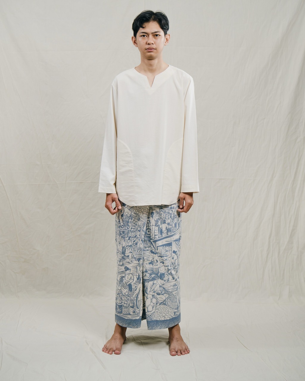 Sarung Majapahit - Biru Langit