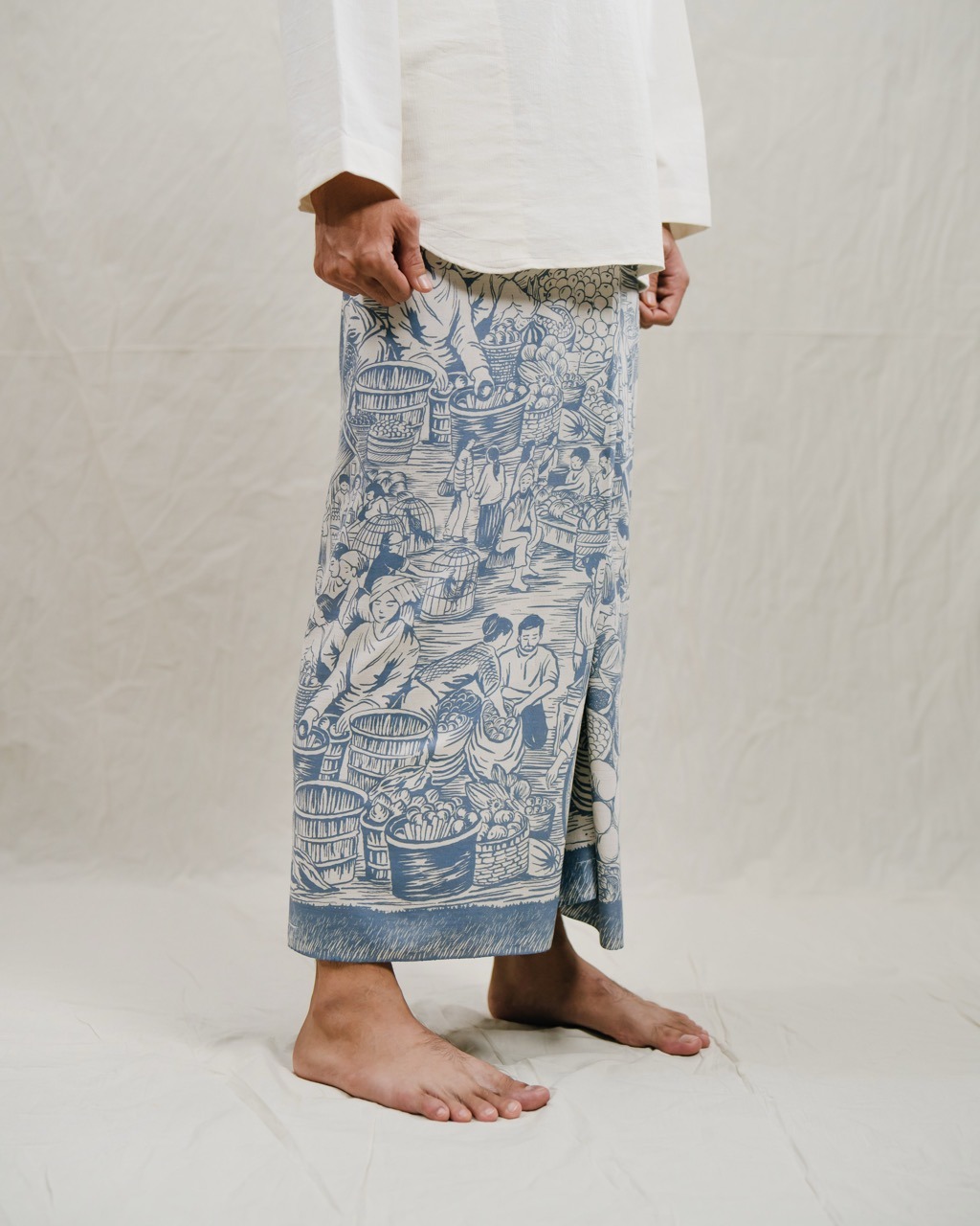 Sarung Majapahit - Biru Langit
