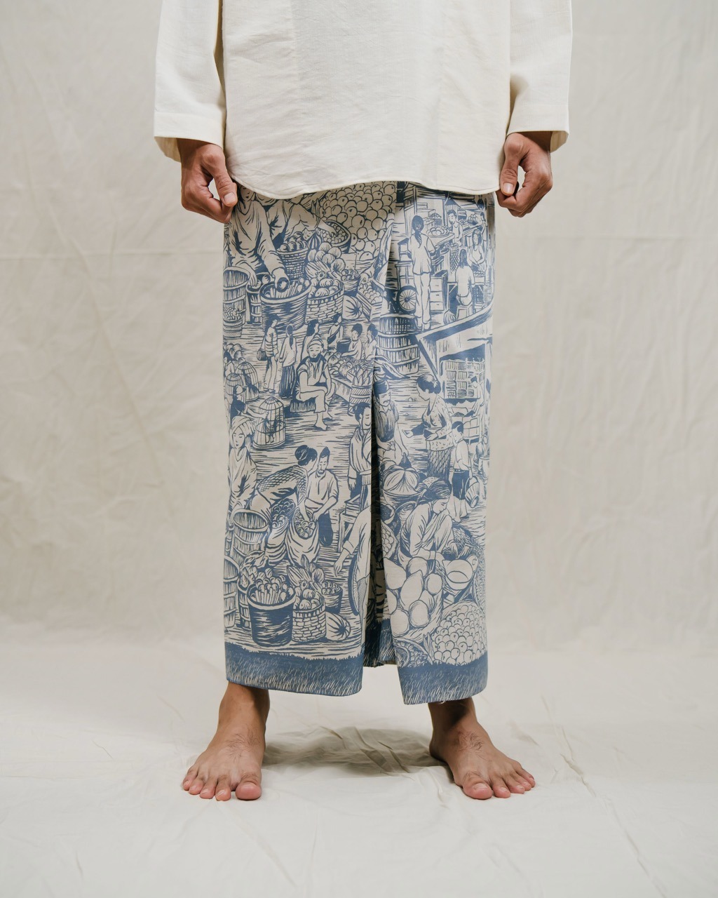 Sarung Majapahit - Biru Langit