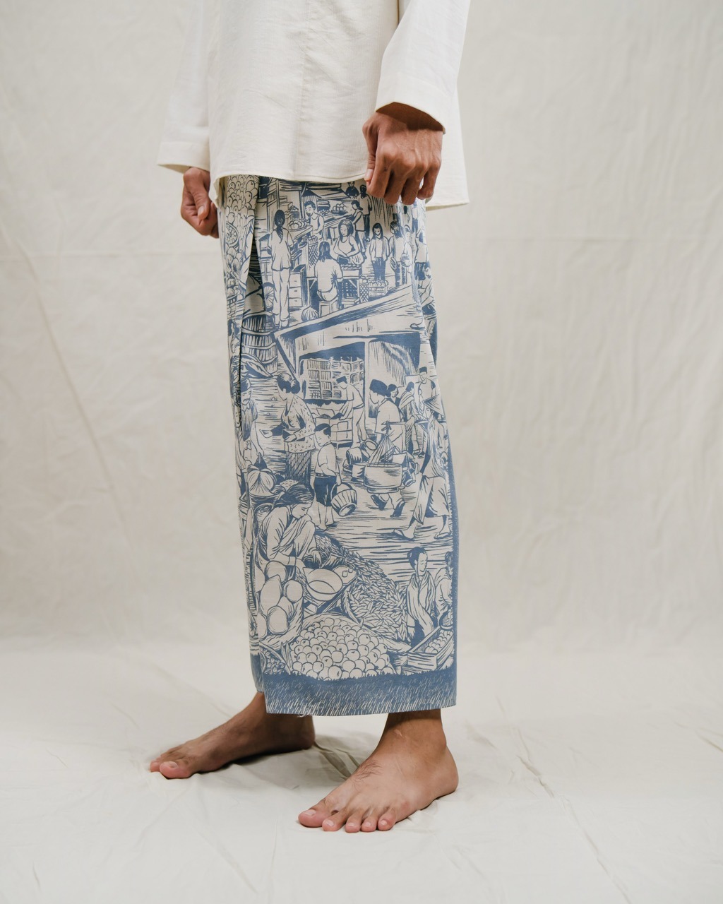 Sarung Majapahit - Biru Langit