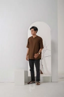 Kemeja Koko Atharwa - Coklat