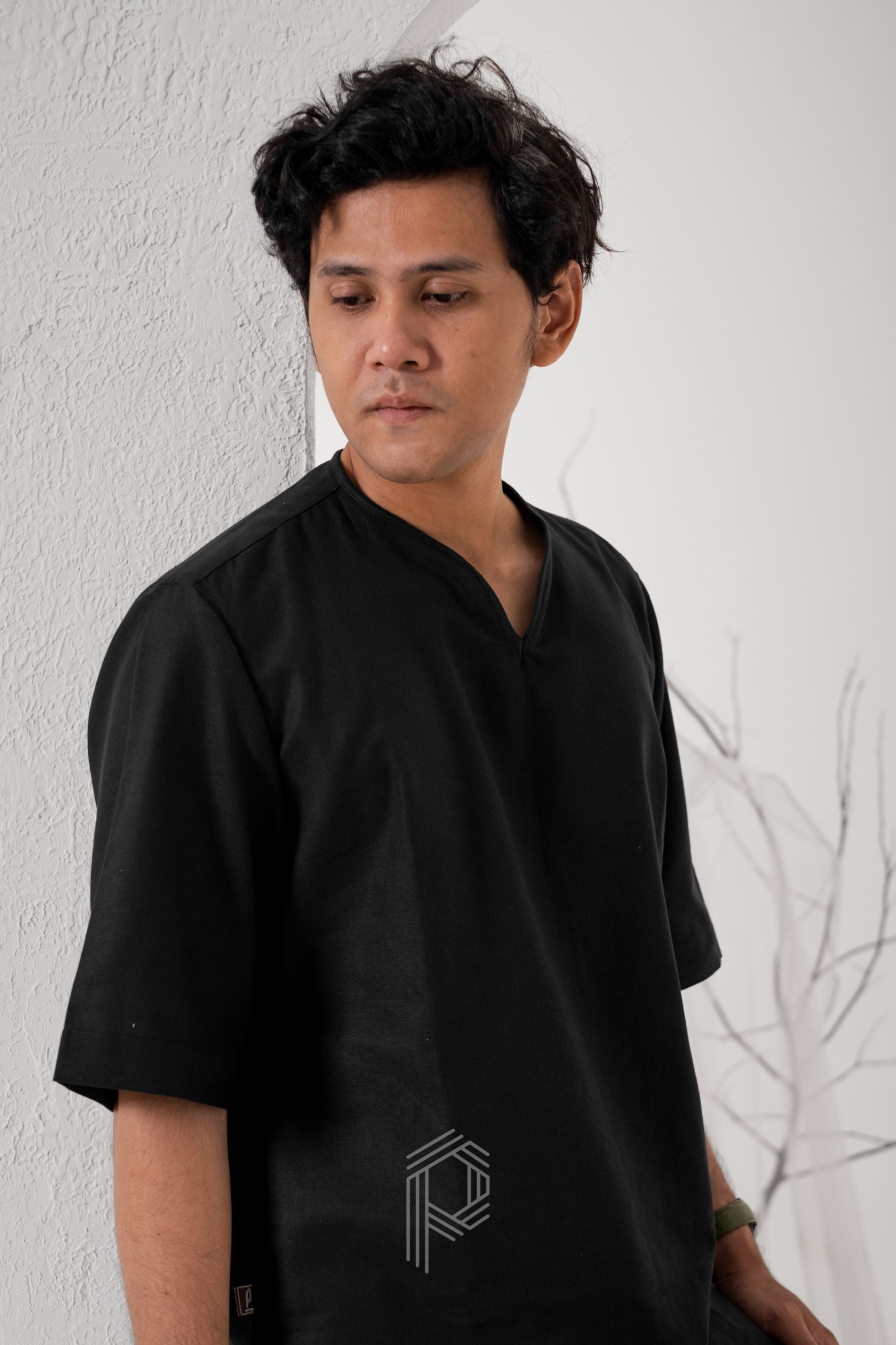 Kemeja Koko Atharwa - Hitam
