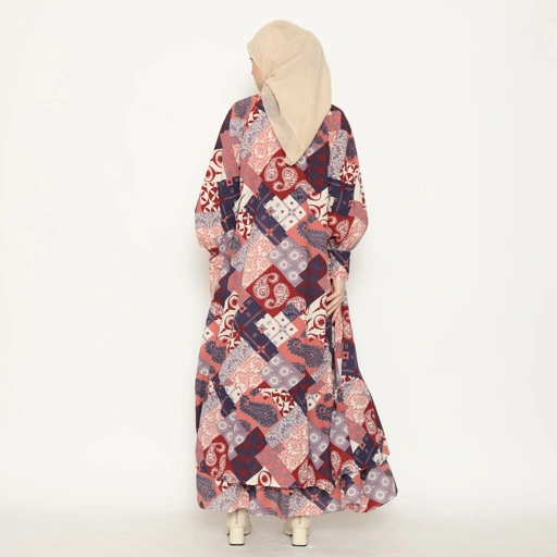 Image of Elbise Hilya Dress Motif Etnik Busui Friendly
