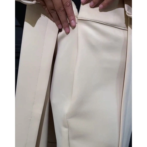 Image of Kiara Pants Bootcut Scuba Premium Elastis Warna Netral Black White Beige