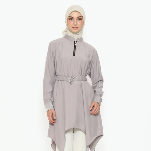 Image of Elbise Farseena Tunik Polos Belt Atasan Wanita