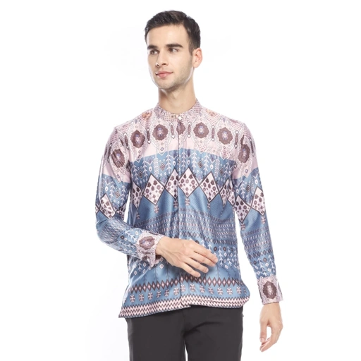 Image of Elbise Faliha Ied Series Koko Regular Fit Lengan Panjang Bahan Silk Printed