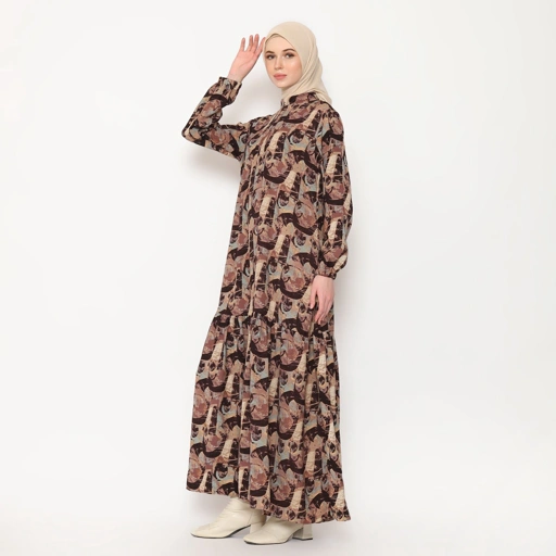 Image of Elbise Freya Dress Motif Busui Friendly