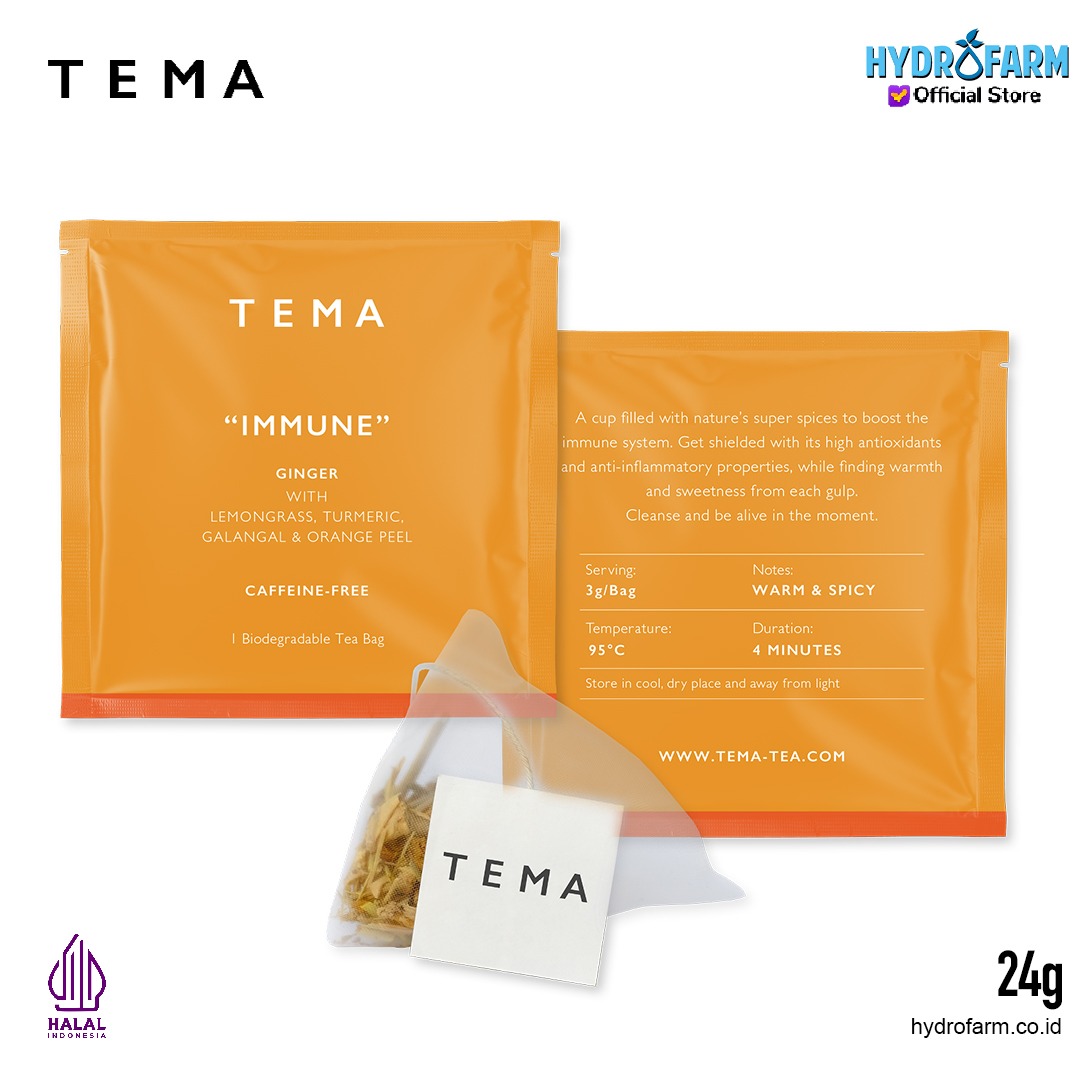 Tema - Tea Bags Immune / Ginger Turmeric Galangal / Teh Jahe, Kunyit & Lengkuas
