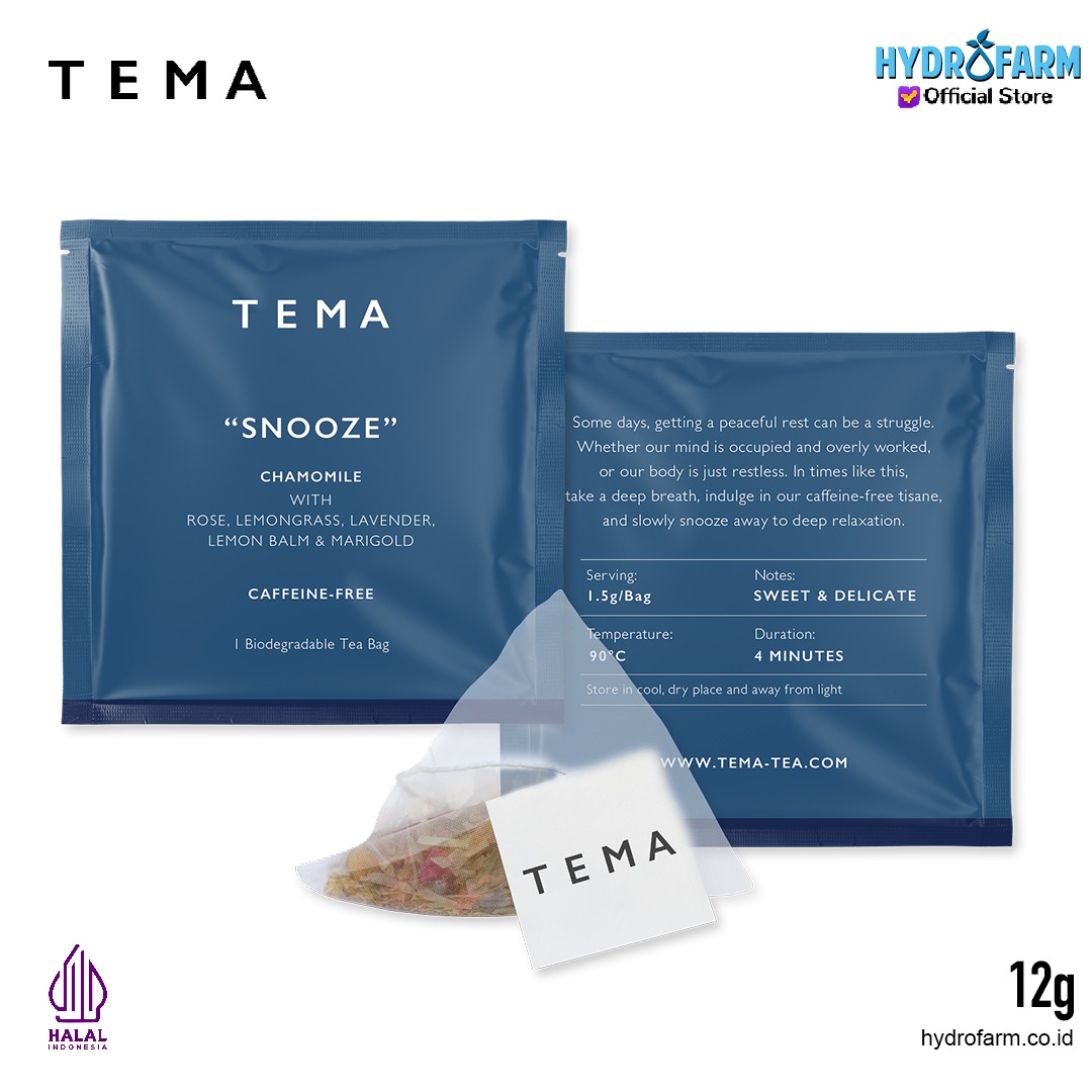 Tema - Tea Bags Snooze / Chamomile Lavender Lemongras / Teh Bunga Lavender & Serai