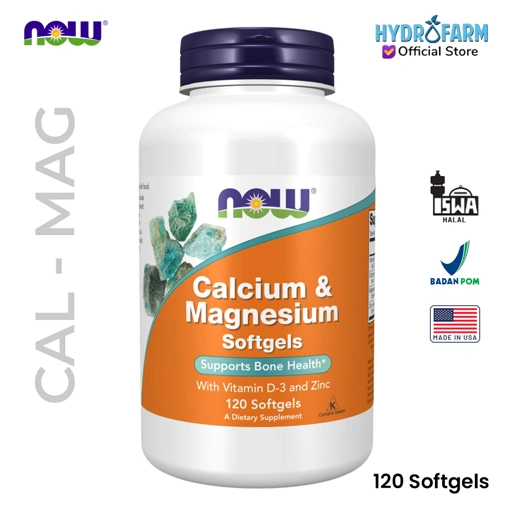 Image of Now - Calcium Magnesium with Vitamin D3 and Zinc. Softgels