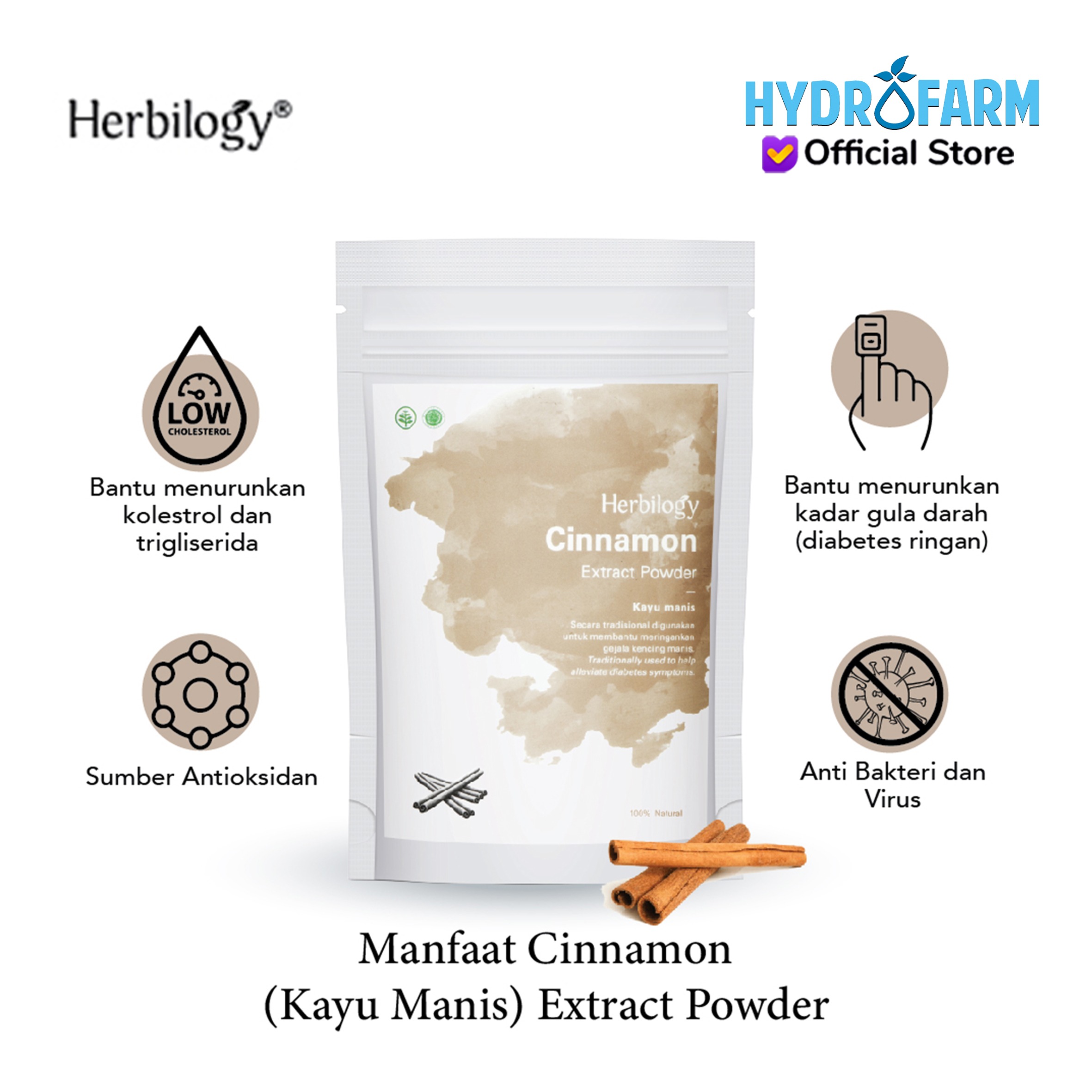 Herbilogy - Cinnamon (Kayu Manis) Extract Powder