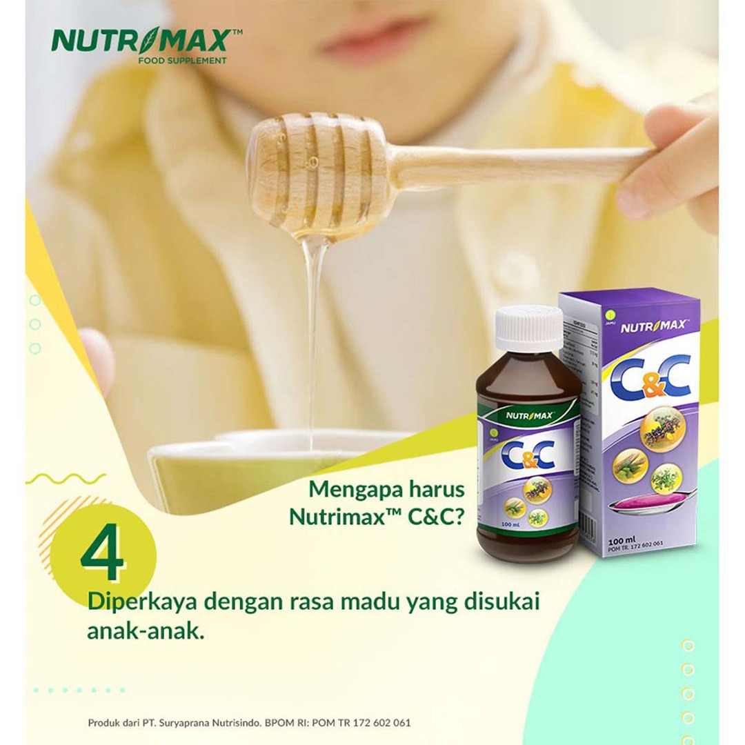Nutrimax - C&C (Syrup Cold & Cough) / Sirup Vitamin Untuk Meredakan Influenza dan Batuk (100ml)