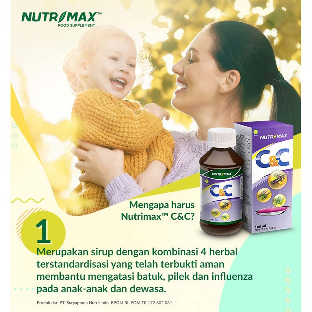 Nutrimax - C&C (Syrup Cold & Cough) / Sirup Vitamin Untuk Meredakan Influenza dan Batuk (100ml)