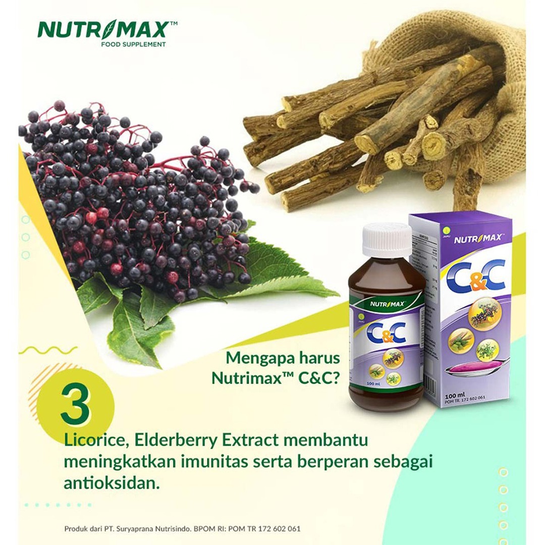 Nutrimax - C&C (Syrup Cold & Cough) / Sirup Vitamin Untuk Meredakan Influenza dan Batuk (100ml)