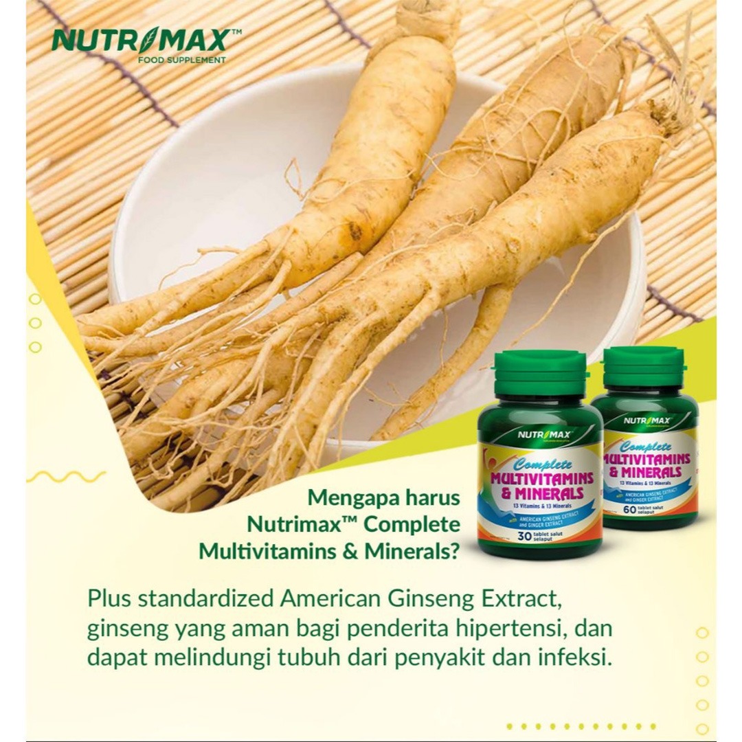 Nutrimax - Complete Multivitamins & Minerals / Suplemen Memelihara Kesehatan