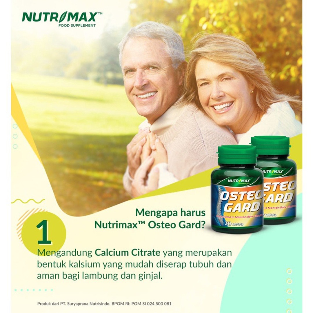 Nutrimax - Osteo Gard Kalsium Mencegah Osteoporosis dan Pertumbuhan Tulang