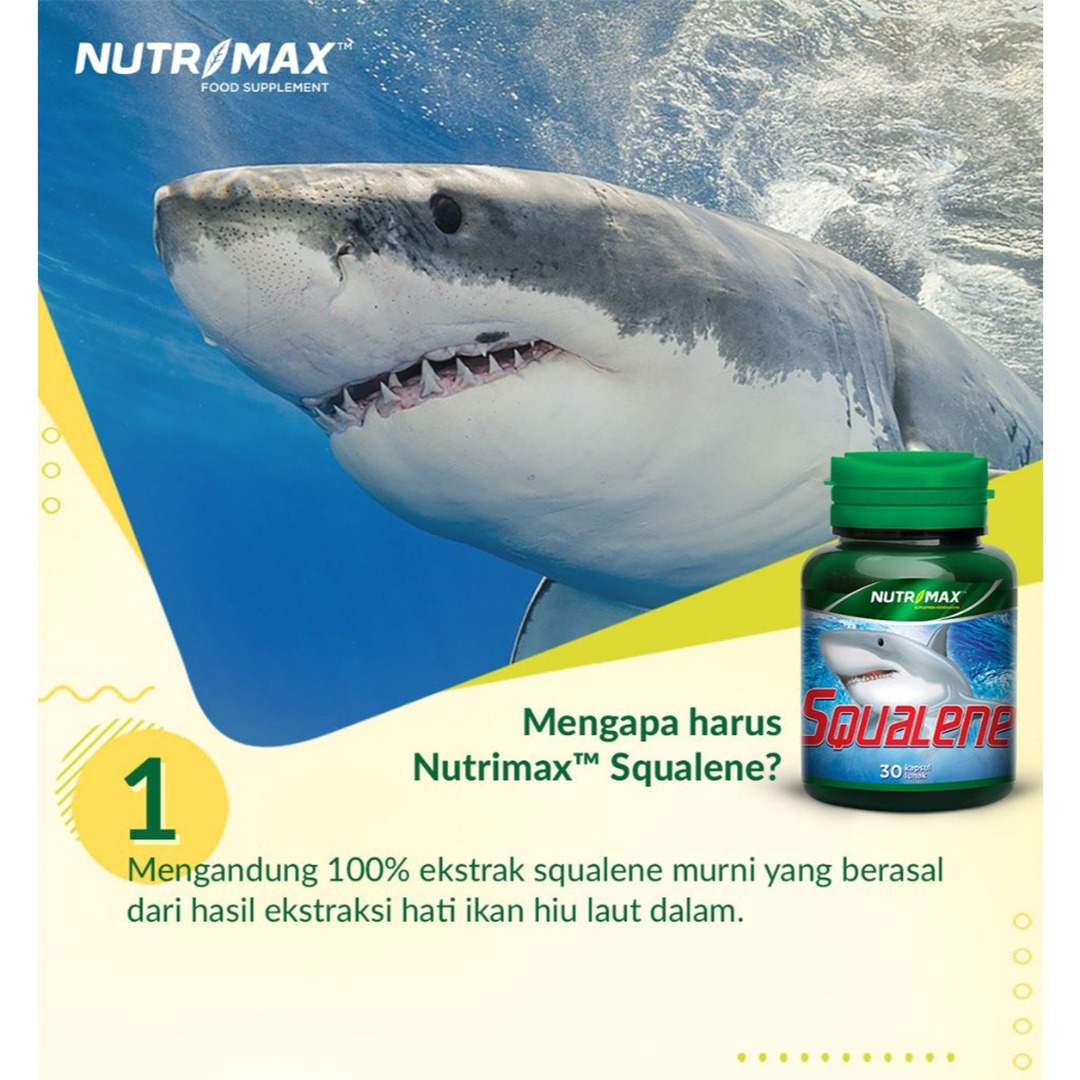 Nutrimax - Squalene Suplemen Memelihara Kesehatan Tubuh (30 softgels)
